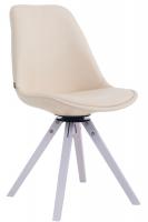 Besucherstuhl Calais square weiß (eiche) creme