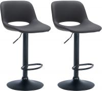 2er Set Barhocker Camden Kunstleder schwarz schwarz 
