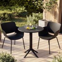 Gartenmöbel-Set Siora mit 2 Stühlen schwarz 
