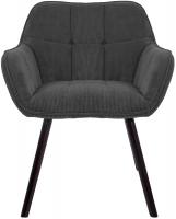 Esszimmerstuhl Vienna Cord schwarz dunkelgrau 