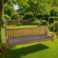 Schaukelbank Joyce mit Sitzkissen 200 cm + teak dunkelgrau Schaukelbank Joyce mit Sitzkissen 200 cm + teak dunkelgrau