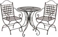 Gartenmöbel-Set Viro mit 2 Stühlen bronze