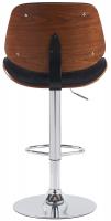 2er Set Barhocker Clawson Stoff chrom walnuss/schwarz 