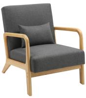 Sessel Hibbing Stoff dunkelgrau 