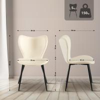 Esszimmerstuhl Maika Samt creme 