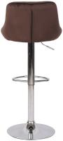 Barhocker Lazio Samt chrom braun 