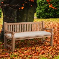 Teakbank Jackson mit Sitzkissen 180 cm + teak creme