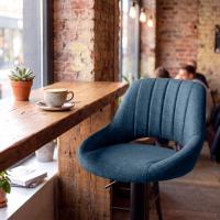 Barhocker HD Milet B Stoff blau Barhocker HD Milet B Stoff blau