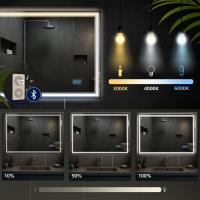 Badspiegel Jaffrey 60x80 mit Bluetooth klarglas 