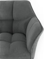 Barhocker Damaso B Cord grau 