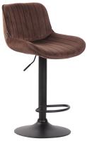 2er Set Barhocker Lentini Samt schwarz braun 