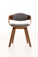 Besucherstuhl Kingston Stoff walnuss/hellgrau 