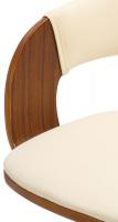 Barhocker Nilse Kunstleder chrom walnuss/creme 