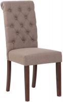 2er Set Esszimmerstühle Lisburn Stoff taupe 