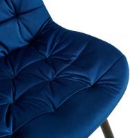 Esszimmerstuhl Rossford Samt dunkelblau 