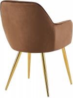 Esszimmerstuhl Cheryl Samt gold braun 