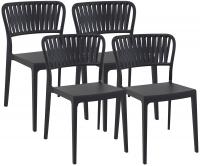 4er Set Stühle Portofino schwarz