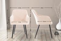 2er Set Esszimmerstuhl Shila Samt beige 