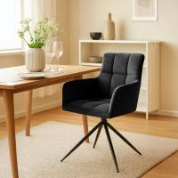 Esszimmerstuhl Jonah Stoff schwarz