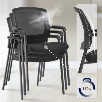 2er Set Besucherstuhl Volga schwarz 