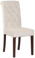 2er Set Esszimmerstühle Lisburn Samt creme 