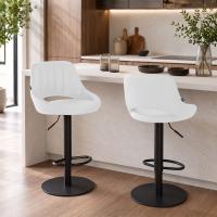 Barhocker HD Milet B Kunstleder weiß 