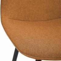 4er Set Esszimmerstuhl Maryam Stoff orange 