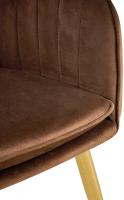Esszimmerstuhl Cheryl Samt gold braun 
