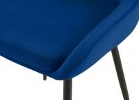 Esszimmerstuhl Elmira Samt schwarz dunkelblau 