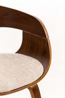 Besucherstuhl Kingston Stoff walnuss/creme 