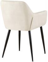 2er Set Esszimmerstuhl Emia Samt creme 