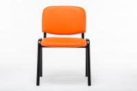 Besucherstuhl Ken Kunstleder orange Besucherstuhl Ken Kunstleder orange