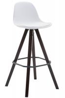 Barhocker Franklin Kunstleder Square Cappuccino (eiche) weiß