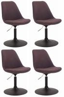 4er Set Stühle Maverick B Stoff braun