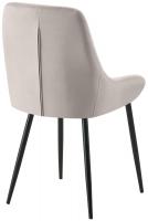 2er Set Esszimmerstuhl Elmira Samt schwarz grau 