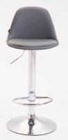 2er Set Barhocker Kiel Vollgepolstert Kunstleder chrom grau 