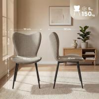 2er Set Esszimmerstuhl Maika Stoff taupe 2er Set Esszimmerstuhl Maika Stoff taupe