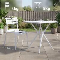 Gartenmöbel-Set Vela mit 2 Stühlen weiß 