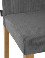 2er Set Esszimmerstuhl Ina Cord antik hell grau 