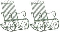 2er Set Schaukelstühle Smilla antik-grün