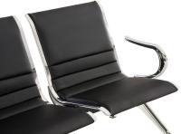 Wartebank Frankfurt 4-Sitzer schwarz Wartebank Frankfurt 4-Sitzer schwarz