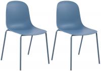 2er Set Stuhl Hardin blau