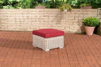 Hocker Bilbao / Madeira Rubinrot perlweiß 