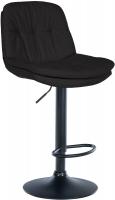 Barhocker Laurel Stoff schwarz schwarz 