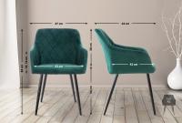 2er Set Esszimmerstuhl Shila Samt grün 2er Set Esszimmerstuhl Shila Samt grün