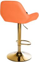 2er Set Barhocker Braga Gold Kunstleder orange 