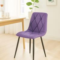2er Set Esszimmerstuhl Clairton Stoff lila