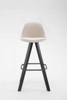 Barhocker Franklin Stoff Square Schwarz (eiche) creme 