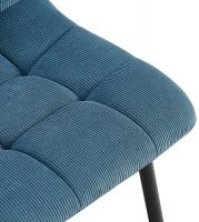 4er Set Esszimmerstuhl Tilde Cord blau 