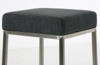 2er Set Barhocker Montreal 85 Stoff edelstahl dunkelgrau 